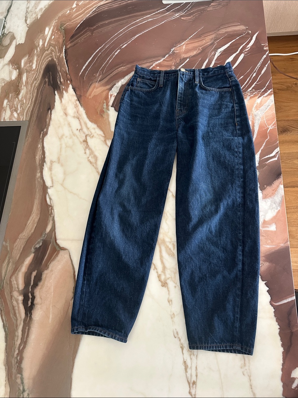 Frame Denim Barrel Dark Blue Jeans